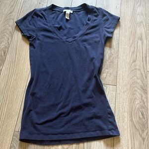 Ambiance Blue Fitted Cap Sleeve Tee
